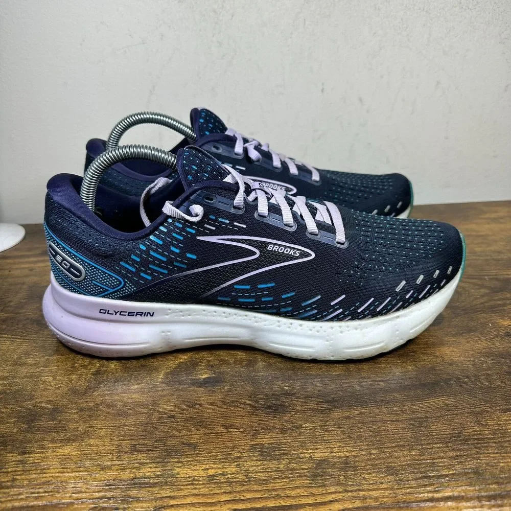 Brooks Glycerin 20 Blue White Shoes Sneakers Women's Size 11 B